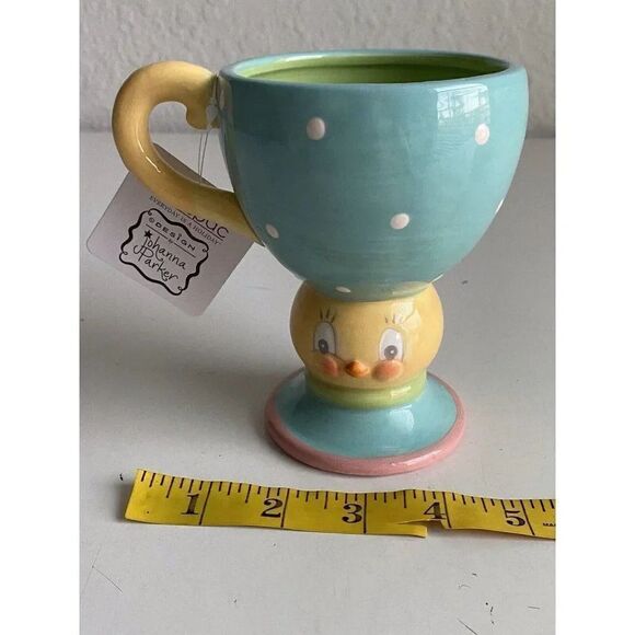 Johanna Parker Easter Dottie Chick Fancy Ceramic Mug Decor Spring NEW - Picture 10 of 11